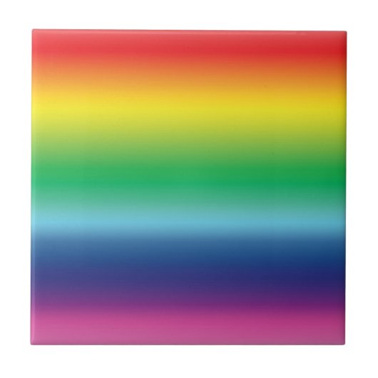 Stolze Regenbogenfarben lgbt lgbtq Gay Flag Muster Fliese (Vorderseite)