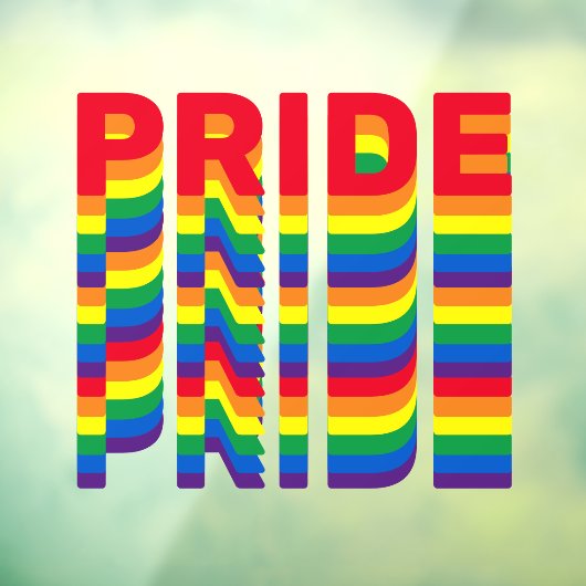 Stolze Regenbogenfarben lgbt lgbtq Retro coole ben Fensteraufkleber (Blatt 3)