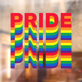 Stolze Regenbogenfarben lgbt lgbtq Retro coole ben Fensteraufkleber (Blatt 2)