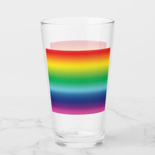 Stolze Regenbogenfarben lgbtq lgbt Gay Fahne frei Glas (Vorderseite)