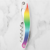 Stolze Regenbogenfarben lgbtq lgbt Gay Flag Muster Kellnermesser (Vorderseite)