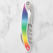 Stolze Regenbogenfarben lgbtq lgbt Gay Flag Muster Kellnermesser (Rückseite)