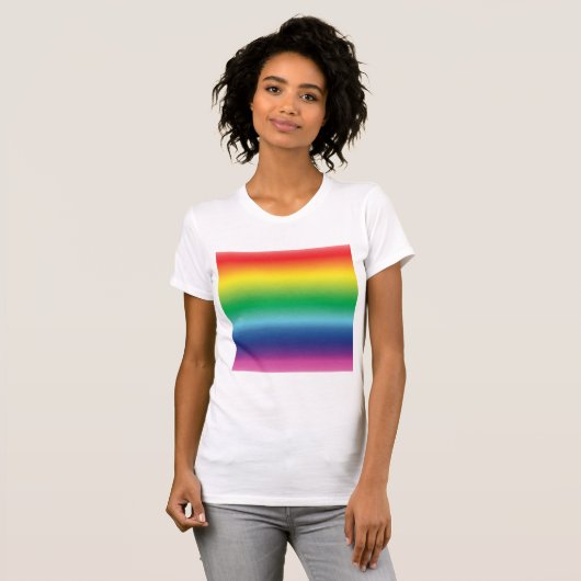 Stolze Regenbogenfarben lgbtq lgbt Gay Flag Muster T-Shirt (Vorne ganz)