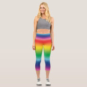 Stolze Regenbogenfarben lgbtq lgbt Gay Flagge Capri Leggings (Vorderseite)