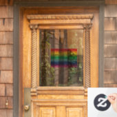 Stolze Regenbogenfarben lgbtq lgbt Gay Flagge Fensteraufkleber (Haustür)