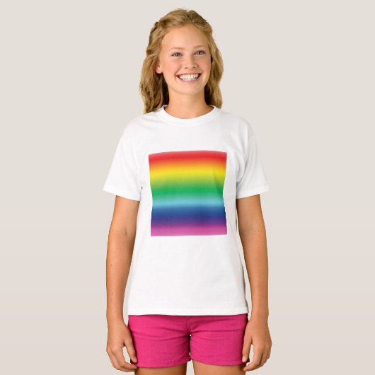 Stolze Regenbogenfarben lgbtq lgbt Gay Flagge T-Shirt (Vorne ganz)