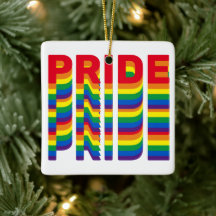 Stolze Regenbogenfarben lgbtq que Retro Weihnachte