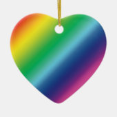 Stolze Regenbogenfarben Muster lgbtq Weihnachten Keramik Ornament (Vorne)