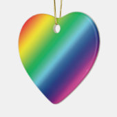 Stolze Regenbogenfarben Muster lgbtq Weihnachten Keramik Ornament (Links)
