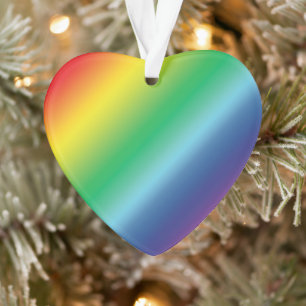 Stolze Regenbogenfarben Muster lgbtq Weihnachten Ornament