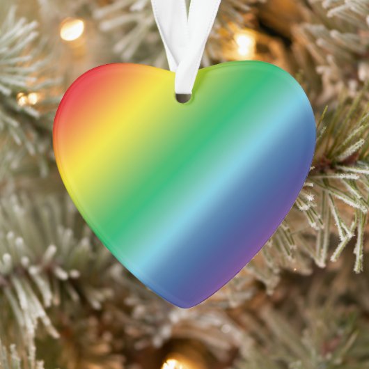 Stolze Regenbogenfarben Muster lgbtq Weihnachten Ornament (Baum)