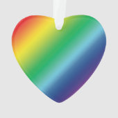 Stolze Regenbogenfarben Muster lgbtq Weihnachten Ornament (Rückseite)