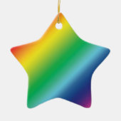 Stolze Regenbogenfarben Sternchen niedlich Weihnac Keramik Ornament (Vorne)