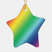 Stolze Regenbogenfarben Sternchen niedlich Weihnac Keramik Ornament (Links)