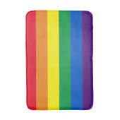 Stolze Regenbogenfarben Streifen Lgbt Gay Flag Mus Badematte (Vorderseite Vertikal)