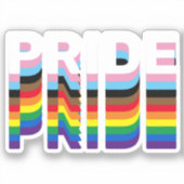 Stolze Regenbogeninklusive Diversity lgbtq Typogra Aufkleber (Vorderseite)