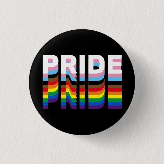 Stolze Regenbogeninklusive Diversity lgbtq Typogra Button (Vorderseite)