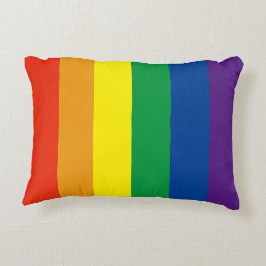 Stolze Regenbogenkissen Dekokissen (Rückseite)