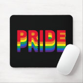Stolze Regenbogenretro, schwarz, lgbtq, que Mousepad (Mit Mouse)