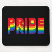 Stolze Regenbogenretro, schwarz, lgbtq, que Mousepad (Vorne)