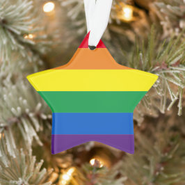 Stolze Regenbogenstreifen Lgbt Gay Star Weihnachte Ornament