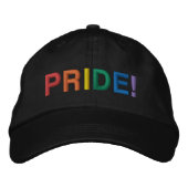 Stolze Regenbogentypografie modern Bestickte Baseballkappe (Vorderseite)