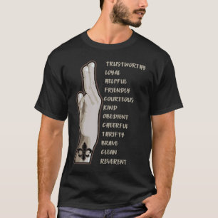 Stolze Retro-Camping-Hiking-Gruß-Scout-Trupp La T-Shirt