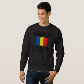Stolze rumänische Flagge Rumänien Geboren rumänisc Sweatshirt (Vorne ganz)