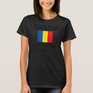 Stolze rumänische Flagge Rumänien Geboren rumänisc T-Shirt