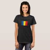 Stolze rumänische Flagge Rumänien Geboren rumänisc T-Shirt (Vorne ganz)