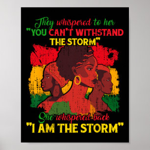 Stolze schwarze afroamerikanische Damen schwarze G Poster