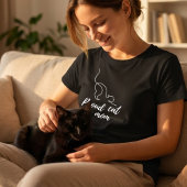 Stolze schwarze Katzenmutter T-Shirt – Süßes Gesch