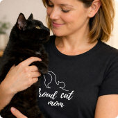 Stolze schwarze Katzenmutter T-Shirt – Süßes Gesch