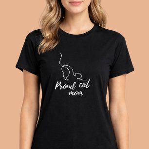Stolze schwarze Katzenmutter T-Shirt – Süßes Gesch