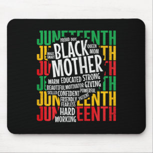 Stolze schwarze Mutter der Frauen Juneteenth Mutte Mousepad