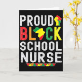 Stolze schwarze Schulkrankenschwester Schwarze Ges Karte (Gelbe Blume)