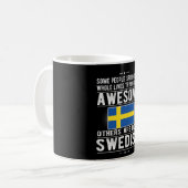Stolze schwedische Flagge Schweden Erbe Schwedisch Kaffeetasse (Vorderseite Links)