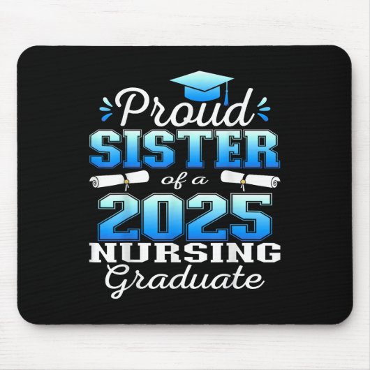 Stolze Schwester Cl Von 2025 Nursing Absolventin K Mousepad (Vorne)