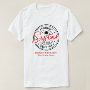 Stolze Schwester der Graduiertenfamilie passend T-Shirt