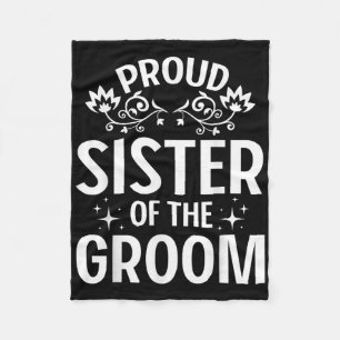 Stolze Schwester der Groom Bride Ehemann Ehefrau M Fleecedecke