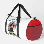 Stolze Schwester Ein Feuerwehrheld Duffle Bag (Rechte Ecke)