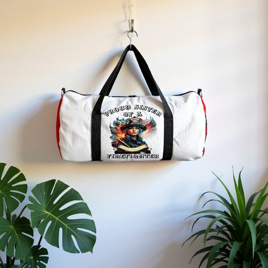 Stolze Schwester Ein Feuerwehrheld Duffle Bag