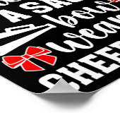 Stolze Schwester einer Cheerleader-Schwester Cheer Poster (Ecke)