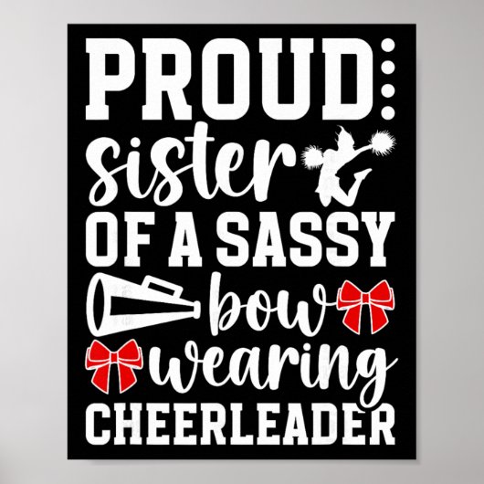 Stolze Schwester einer Cheerleader-Schwester Cheer Poster (Vorne)