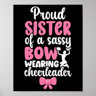 Stolze Schwester einer Cheerleader-Schwester Cheer Poster