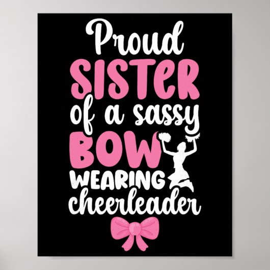 Stolze Schwester einer Cheerleader-Schwester Cheer Poster (Vorne)
