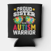 Stolze Schwester einer Familie des Autismus Kriege Dosenkühler (Vorderseite)