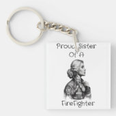 Stolze Schwester einer FeuerKämpfer Folge w Schlüsselanhänger (Vorderseite)