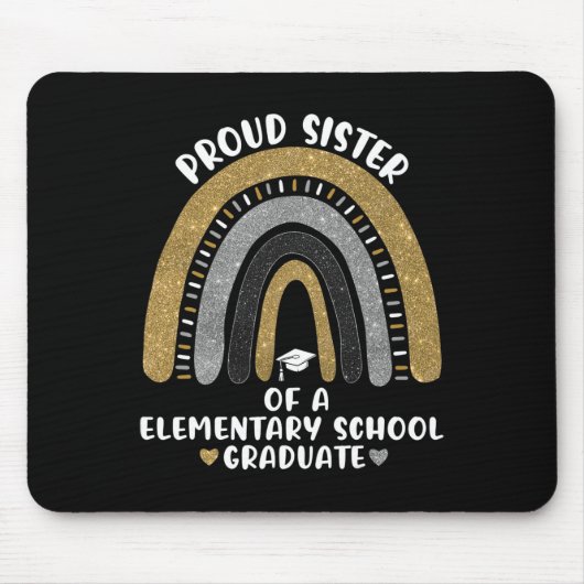 Stolze Schwester einer Grundschule Rainb Mousepad (Vorne)