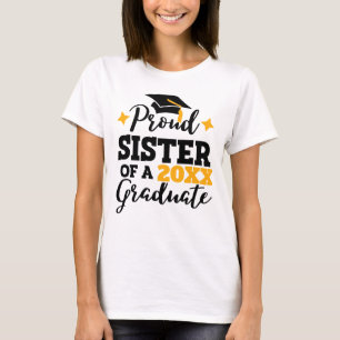 Stolze Schwester eines 2022-Absolventen schwarzen  T-Shirt